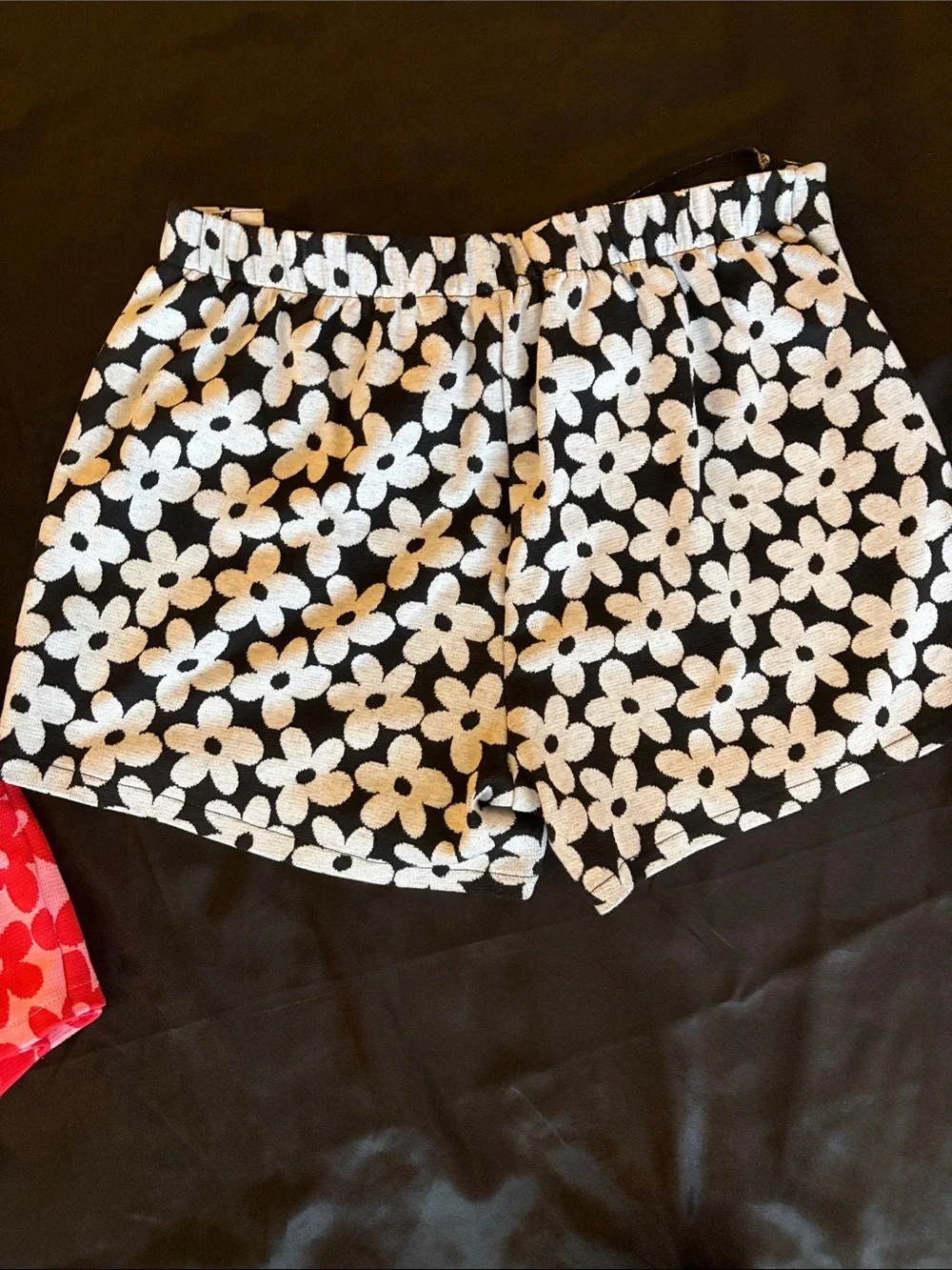 Matching Daisy Floral Lounge Skorts Bundle Pink & Black Girls Pull-On Skorts